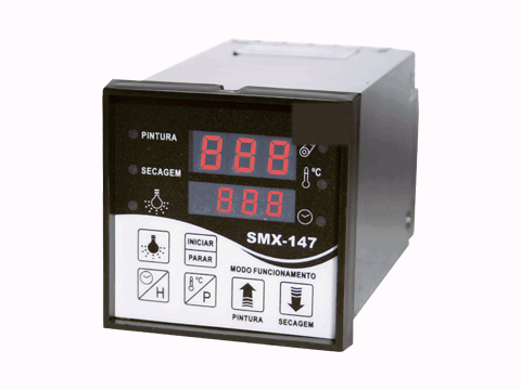Controlador de temperatura microprocessado para cabine de pintura